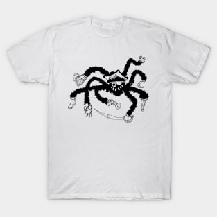 Pirate Spider: Retro Cartoon Illustration T-Shirt